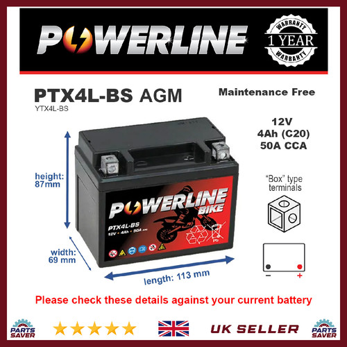 Powerline yt4lbs 12v motorbike - 12v,