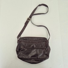 ENNY Shoulder Bag Medium Brown Women's Leather Vintage Look Adjustable Strap