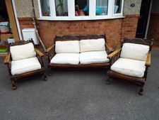 OAK BERGERE THREE PIECE CANED