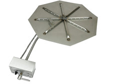 Brightstar Fires, LPG Propane Bottled Gas Fire Pit Burner Kit, Octagonal 18kW UK