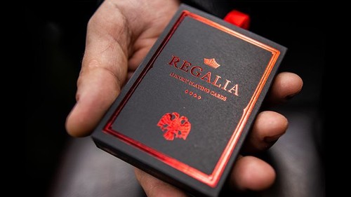 Regalia red playing cards - red,
