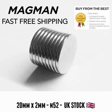 20mm x 2mm Magnets Neodymium