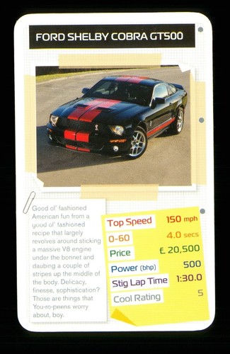 Info card top gear cool - card,