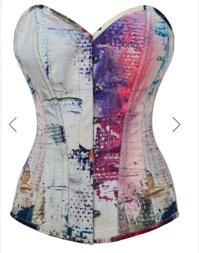 Corset story purple - purple, cream