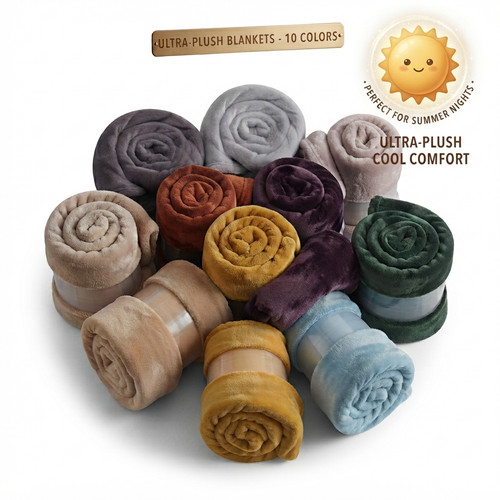 Super soft fleece blanket sofa - super,