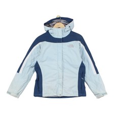 North Face Hyvent Waterproof Jacket Womens Size S Blue 3 In 1 Hooded Outdoor