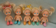 Vintage 90s blonde Tyco Quints x 5 dolls + Snowy Fun boots - (one boot missing)