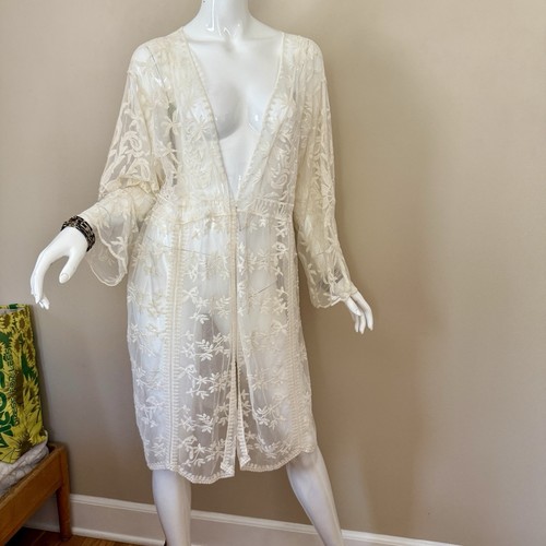 Dizzy lizzy cream lace kimono - dizzy,