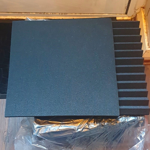 Black foam acoustic panel - foam,