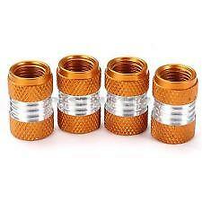 Metallic GOLD Metal Steel Dust Valve Wheel Tyre Caps (DC5) fits Classic (N)