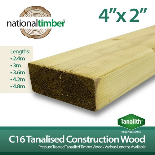 C16 pressure treated - 4", 2"