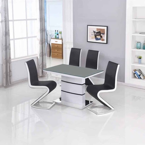 Dining table white - frame, grey
