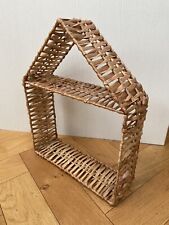 Rattan Wicker House Shaped Wall Shelf Boho Wall Decor Sass & Belle?
