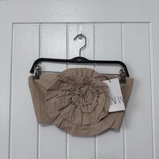 Zara Flower Strapless Beige