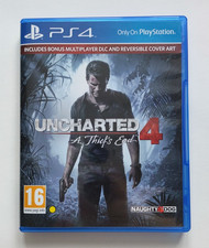 PS4 Uncharted 4 A Thief's End Sony PlayStation 4 UK PAL VGC Reversible Cover