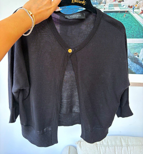 Versace black knit - knit, v-neck