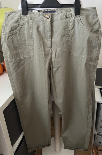 Ladies khaki green chino - khaki,