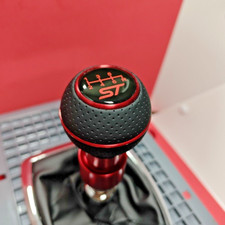 RED LEATHER 6SP SHIFT GEAR KNOB for FOCUS MK1 MK2 FIESTA ST 2.5 TURBO ST 225 DA