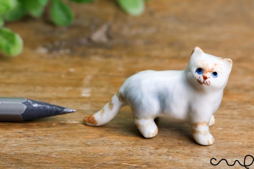 Ceramic small persian cat - ceramic,