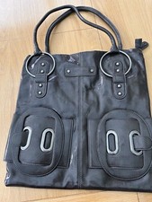 NWOT Betty Barclay Grey Patent Silver Buckle Bag