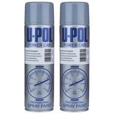 2x U-Pol Etch Primer Spray Grey Power Can  Direct to metal Anti-Corrosive 500ml