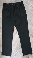 Next Boys Black Stretch Elastic Waist Slim Leg School Trousers Age 8 Years BN. P