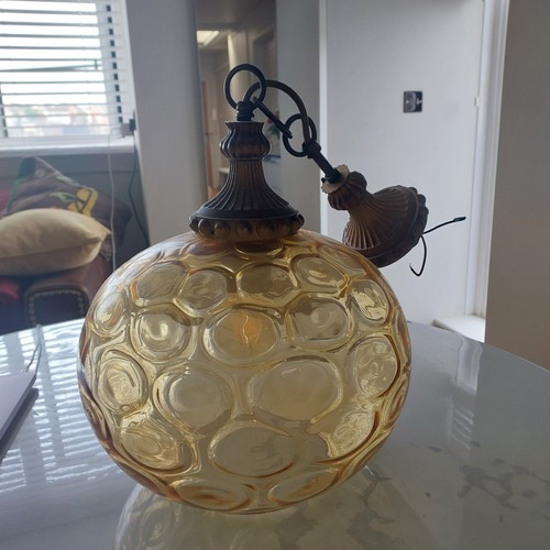 Amber glass ceiling light - amber,