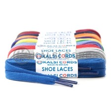 FLAT SHOE LACES PREMIUM COTTON FEEL FOR ANY FOOTWEAR 1 PAIR BOOT TRAINER SPORTS