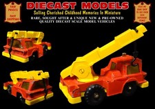 VINTAGE MOBILE CRANE LORRY; OLD UK MADE CORGI JUNIORS DIECAST COLLECTORS MODEL