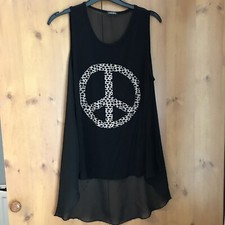 Ladies Sleeve Less Black See