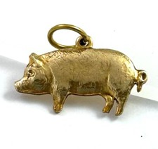 Vintage Pig Charm Necklace