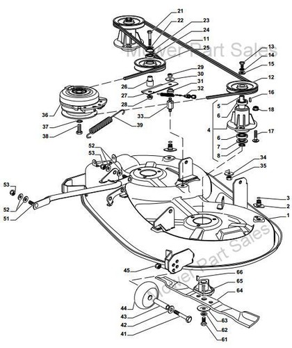 Cutter deck drive belt atco - cutter,