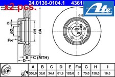 X2 PCS FRONT BRAKE DISC SET