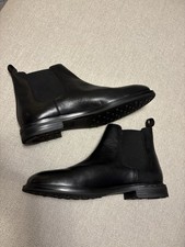 M & S Autograph Black Leather Men’s Pixie Boots New Size 10.5 EU 45