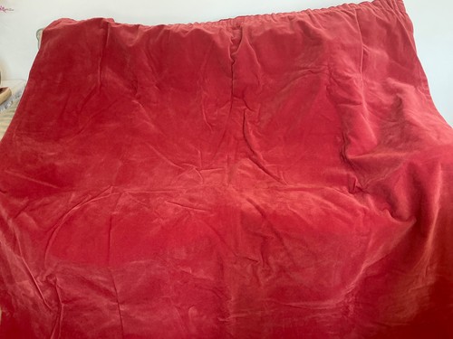 Pair pink velvet curtains - pair,