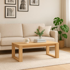 Low Coffee Table White Grey