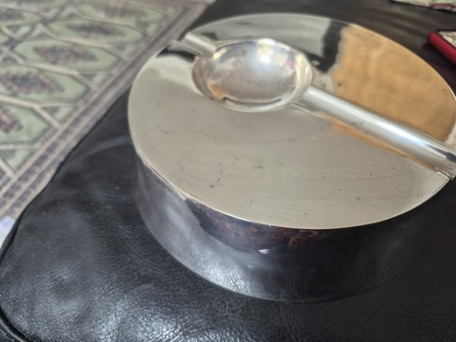 Vintage cigar ashtray silver - ,