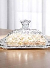 Crystal Glass Butter Dish