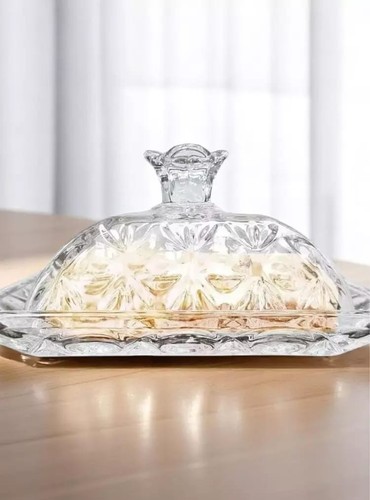 Crystal glass butter - crystal,