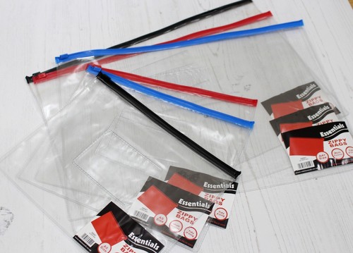 Clear zip bag document storage - zip,