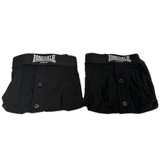 Lonsdale Men’s Trunks Boxers Underwear Black Size UK XL X2 Pairs New