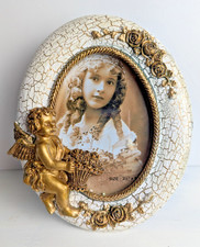 5" x 3.5" White Distressed