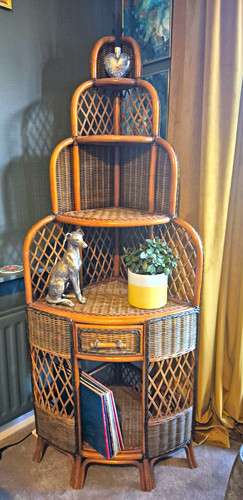 Vintage rattan bamboo corner - vintage,