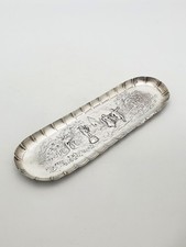 Nice Sterling Silver Embossed Tray – Dancing Couple & Musician - 1883