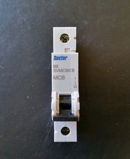 Sector B6 6A SVMCB6/B Curve B Single Pole MCB Circuit Breaker 6 Amp