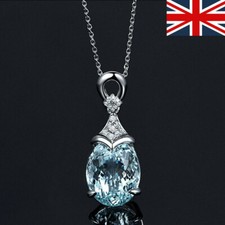 UK Women 925 Silver Aquamarine
