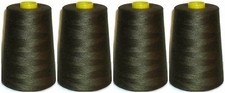 TOP QUALITY SEWING THREAD 120s SPUN POLYESTER, OVERLOCKING 5000 YRDS X 4 CONES