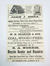 1896 Albany New York Print Advertisement Shea Awnings Righter Donner Marschall 