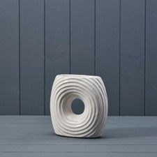 White Ceramic Vase 17cm -