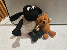 Timmy Time Plush Soft Toy Shaun the Sheep Aardman 7 Inches Tall plus bear